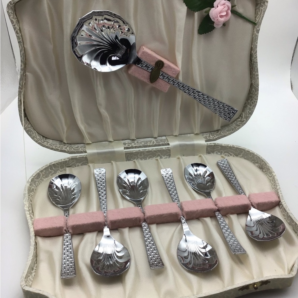 Sheffield England stainless chromium Serving spoon set